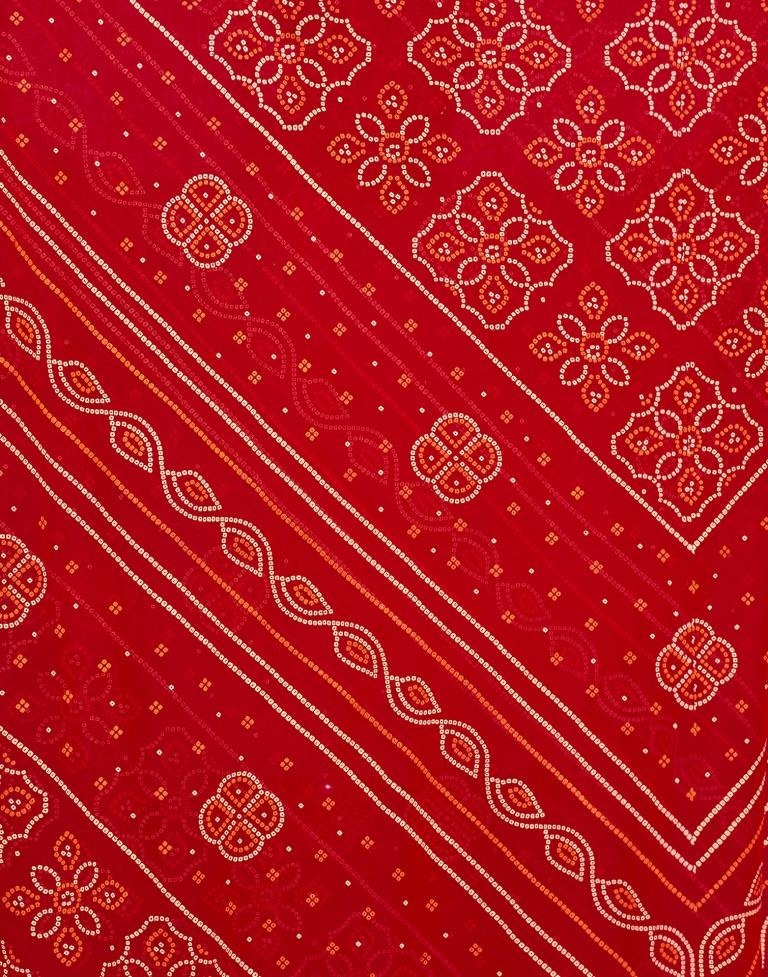 Red Georgette Embroidery Saree