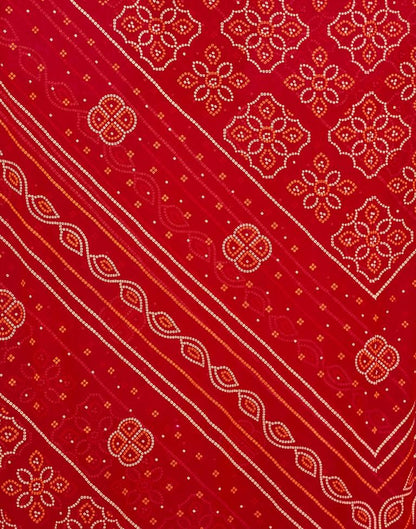 Red Georgette Embroidery Saree