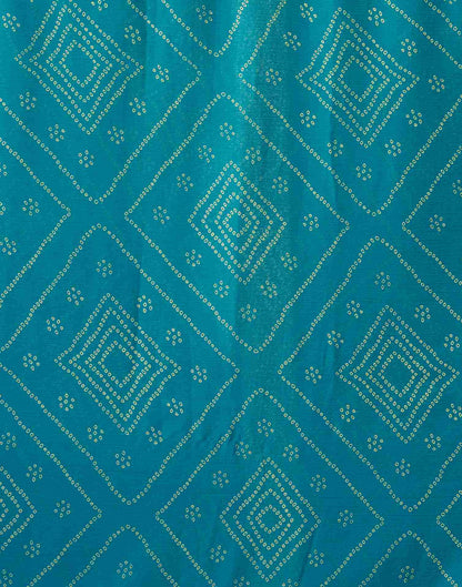 Blue Chiffon Printed Saree