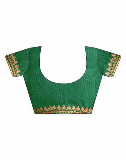 Green Georgette Embroidery Printed Saree