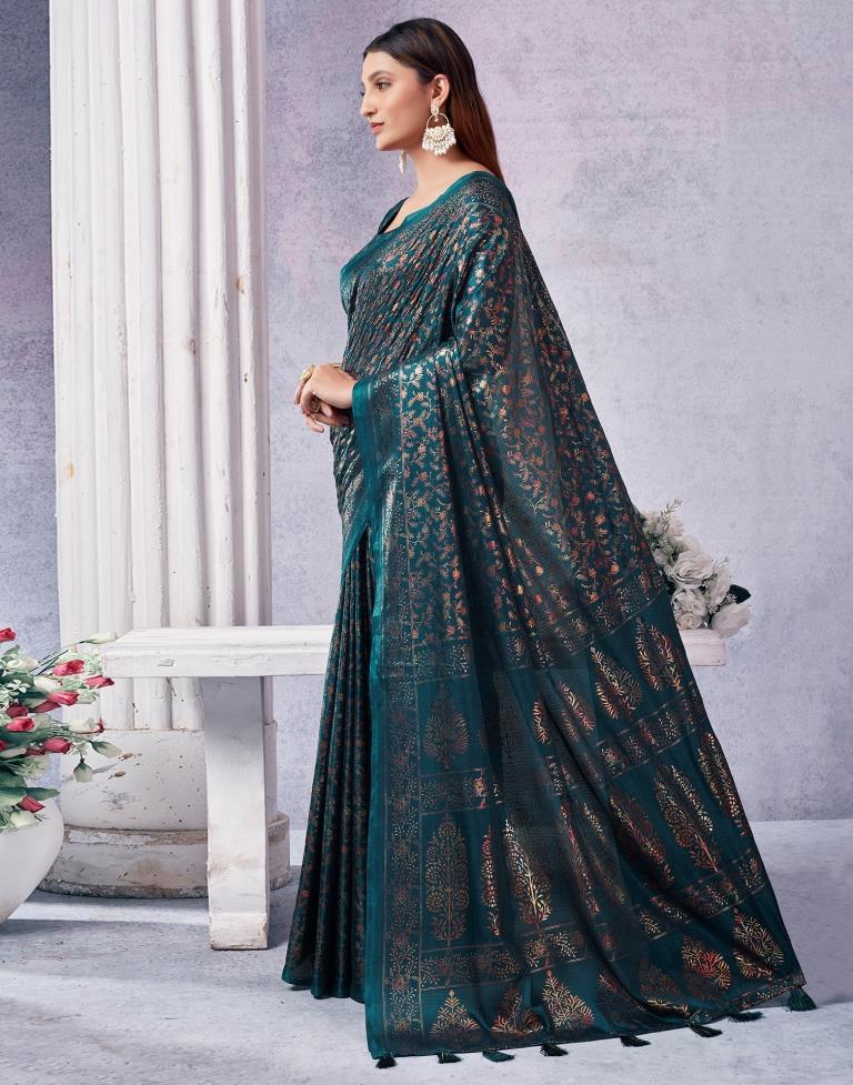 Rama Silk Printed Saree