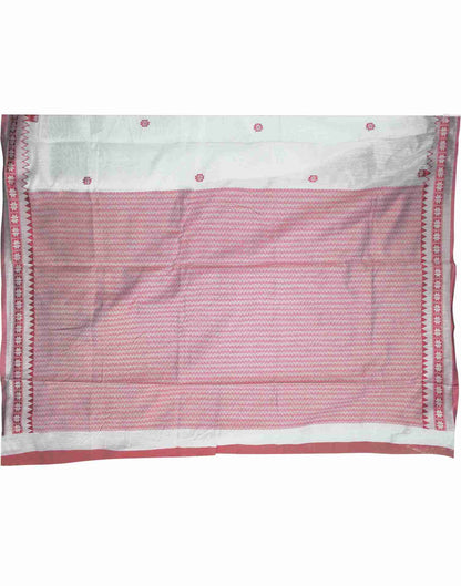 White Cotton Woven Saree