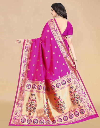 Pink Paithani Silk Woven Saree