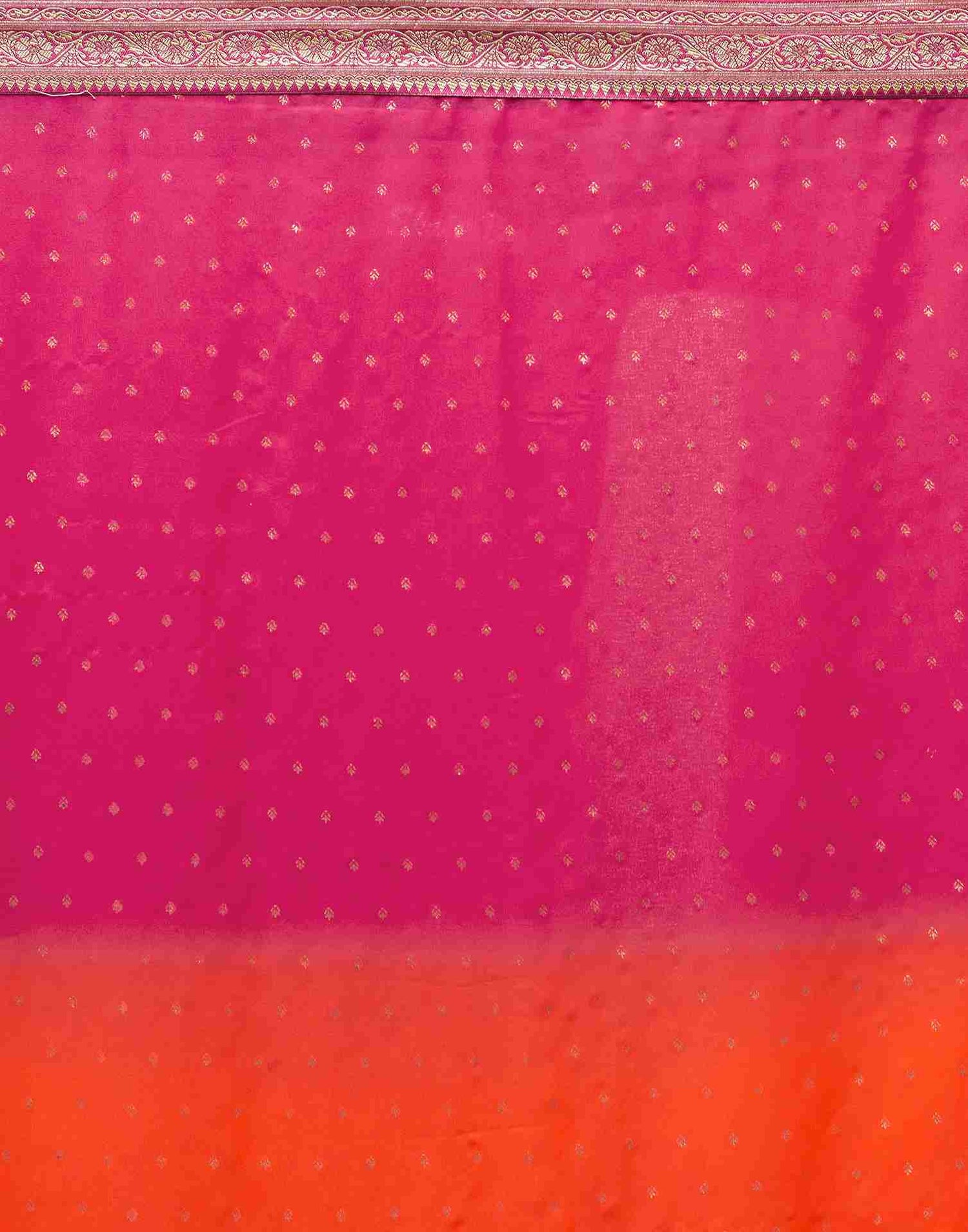 Orange Georgette Plain Saree