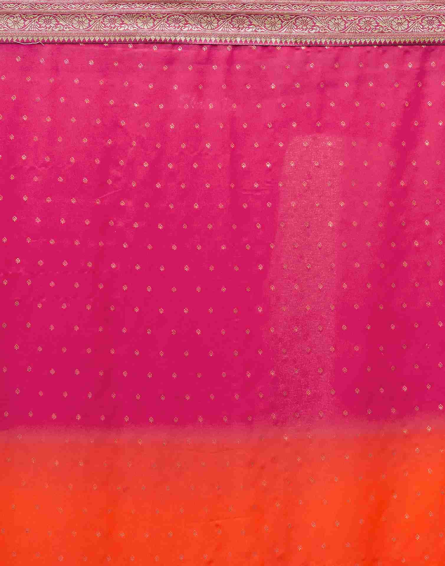 Orange Georgette Plain Saree