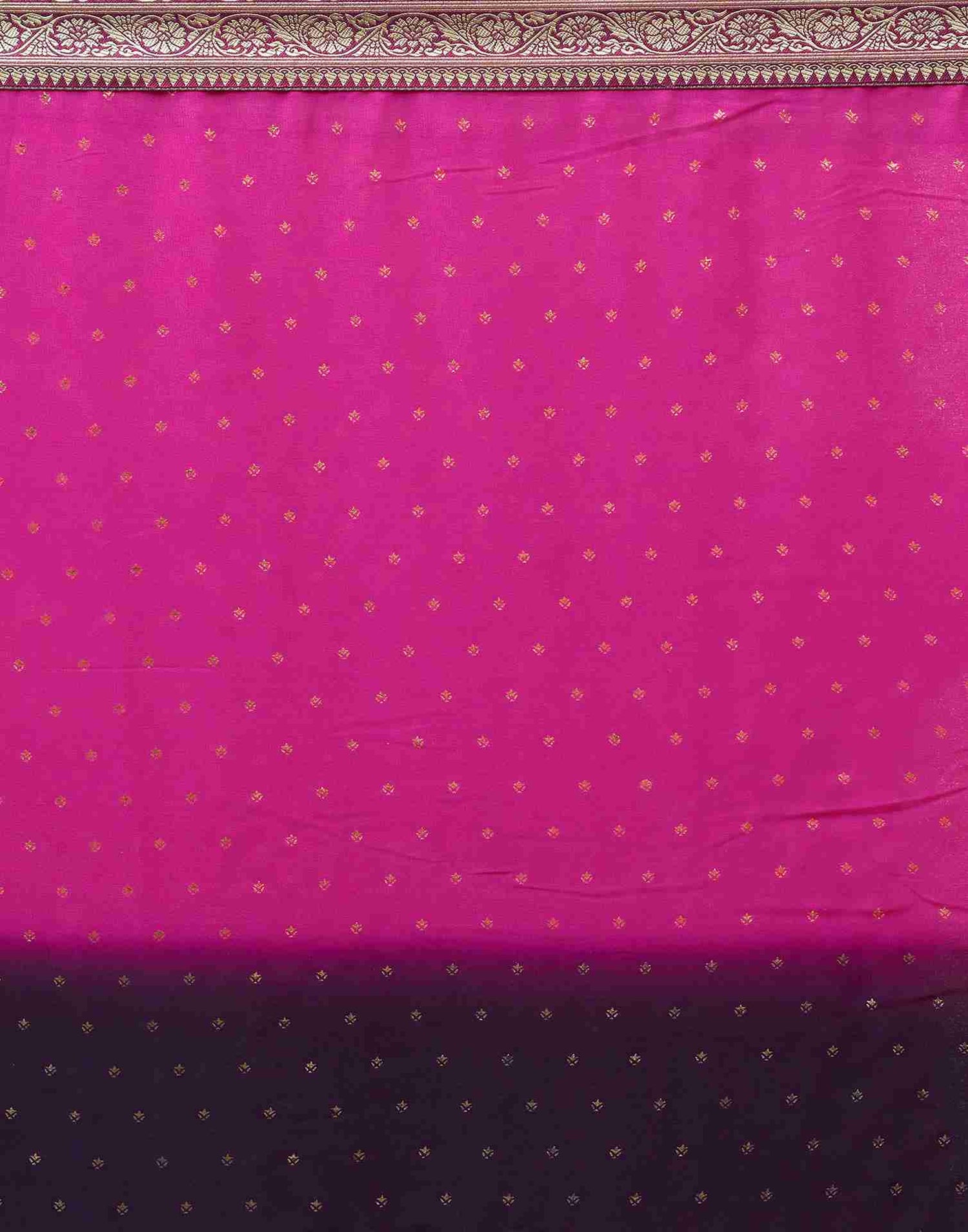 Pink Georgette Plain Saree