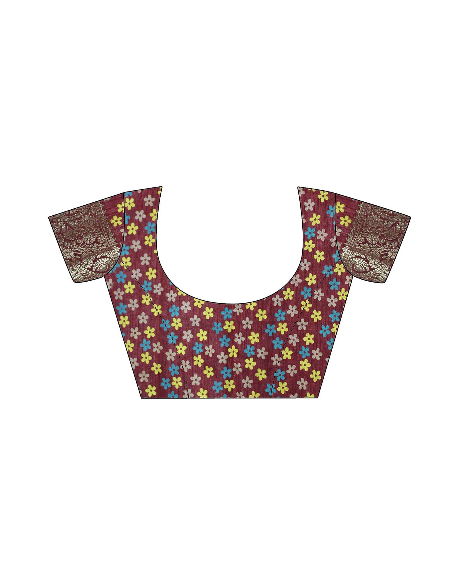 Pastel Maroon Dola Silk Floral Printed Leheriya Saree