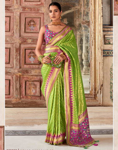 Green Silk Woven Saree