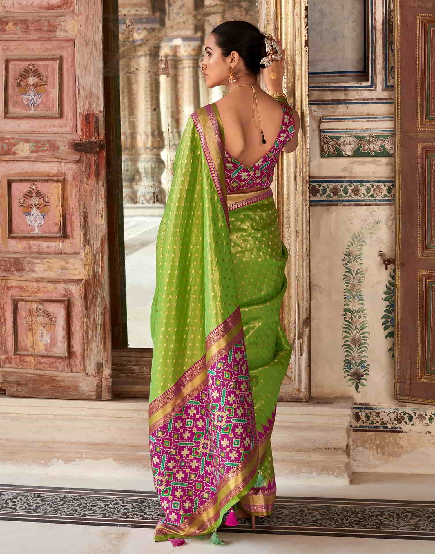 Green Silk Woven Saree