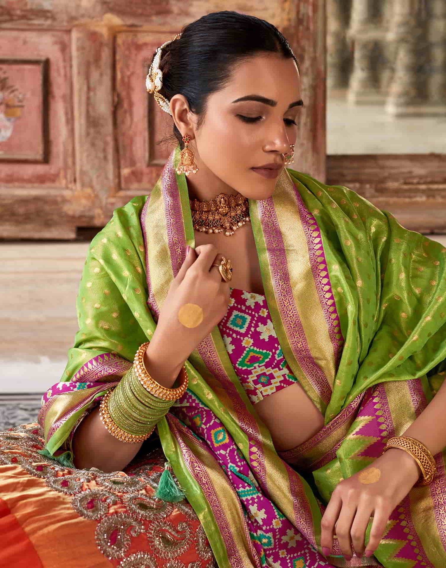 Green Silk Woven Saree