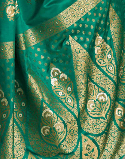 Green Silk Plain Saree