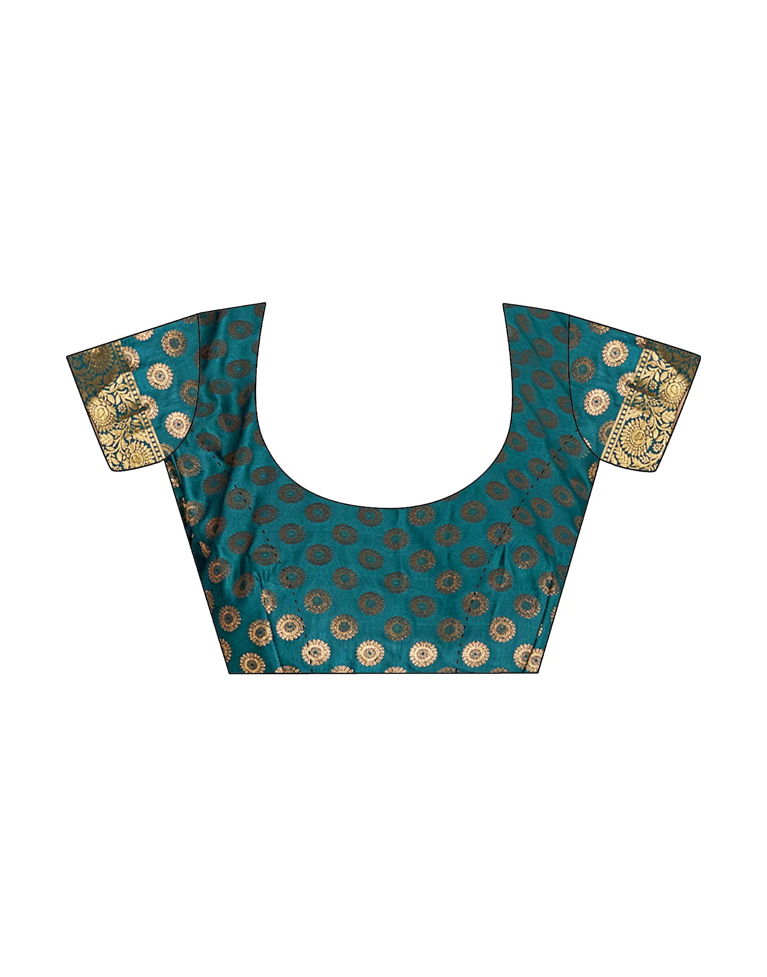 Teal Silk Plain Saree