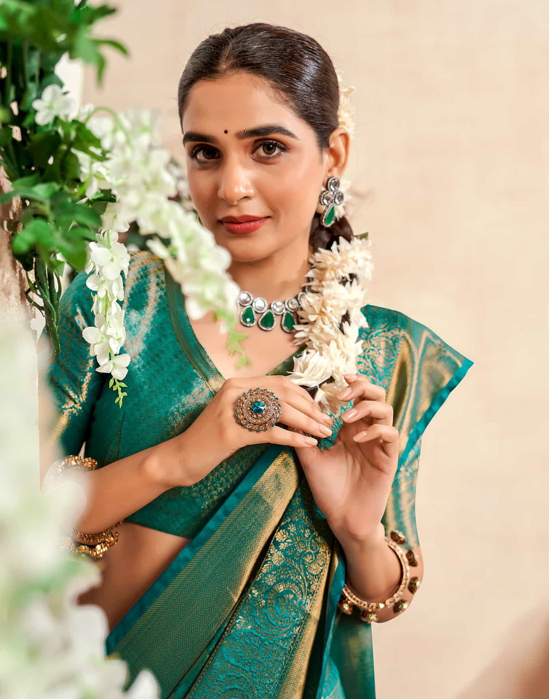 Green Silk Woven Saree