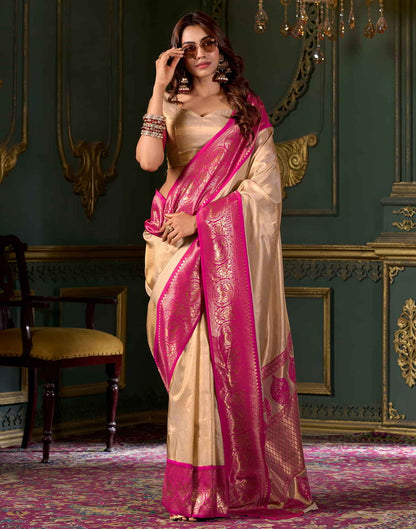 Golden Silk Woven Saree