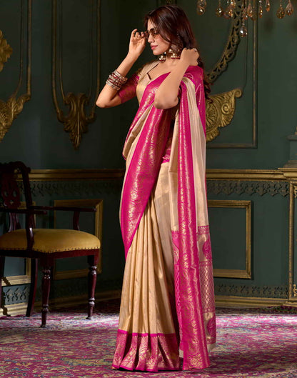 Golden Silk Woven Saree