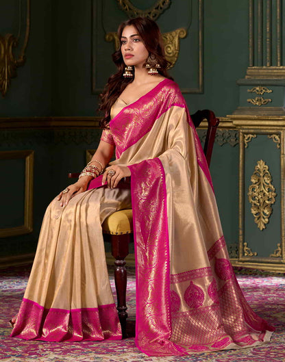 Golden Silk Woven Saree