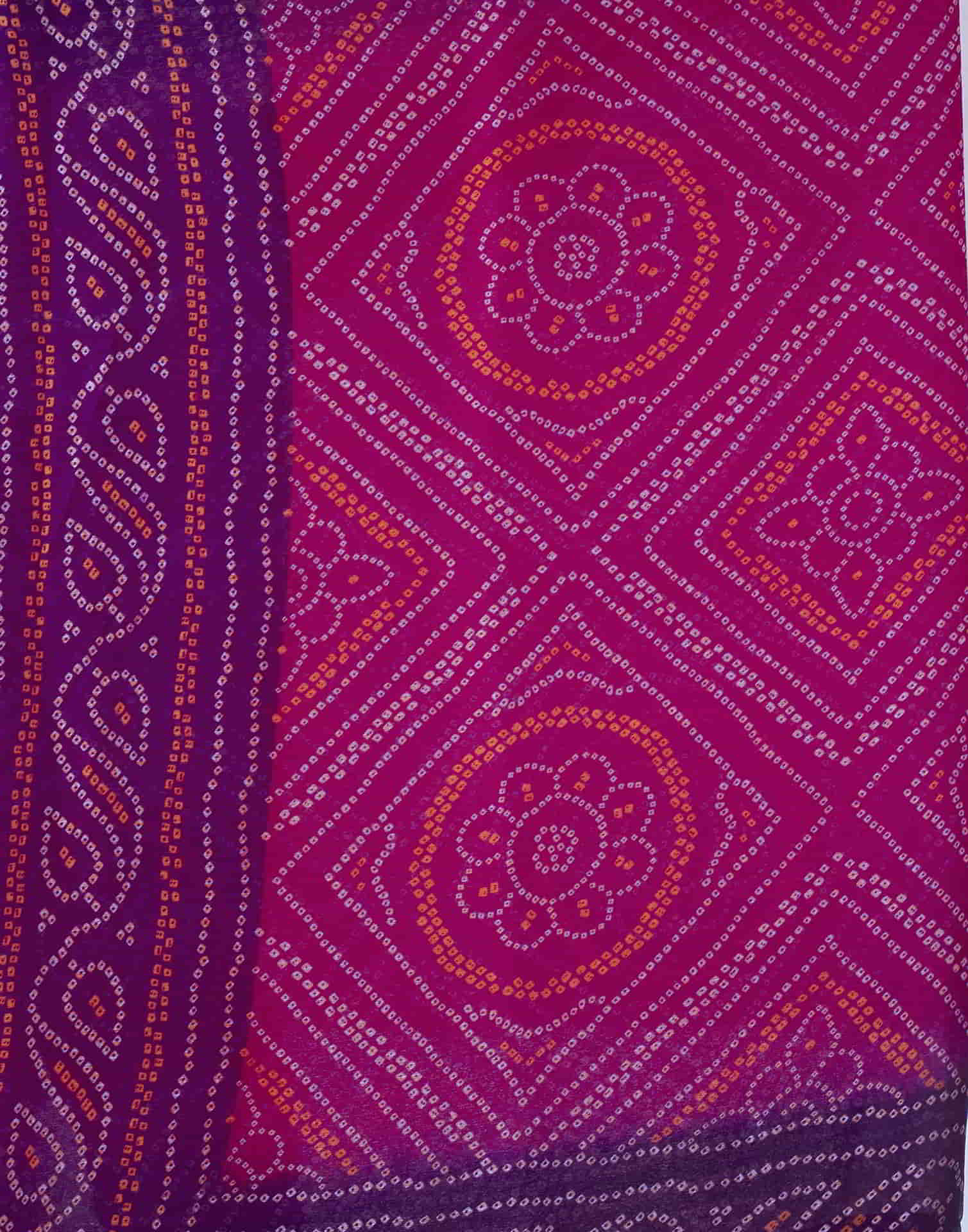 Purple Bandhani Chiffon Saree