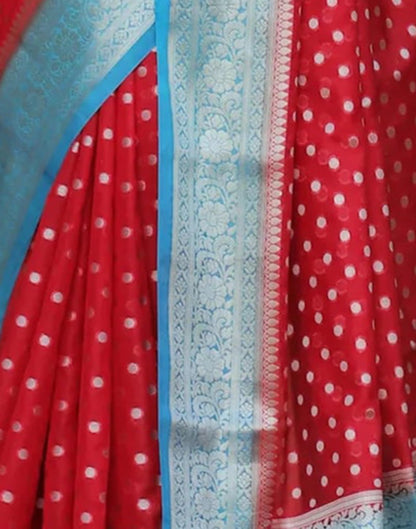 Red Banarasi Silk Woven Saree