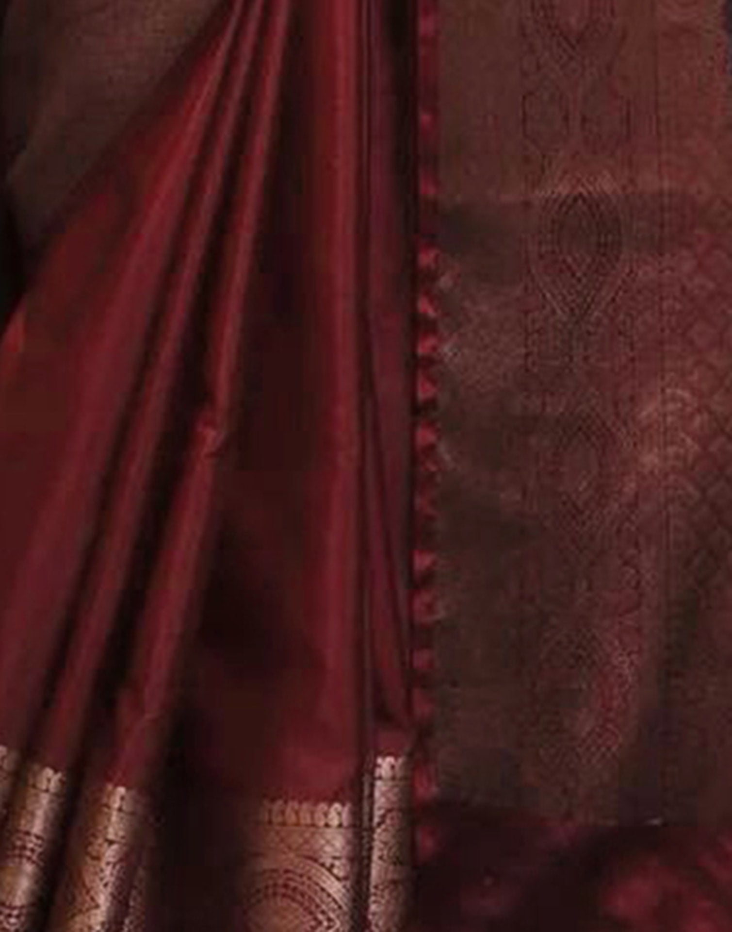 Maroon Banarasi Silk Woven Saree