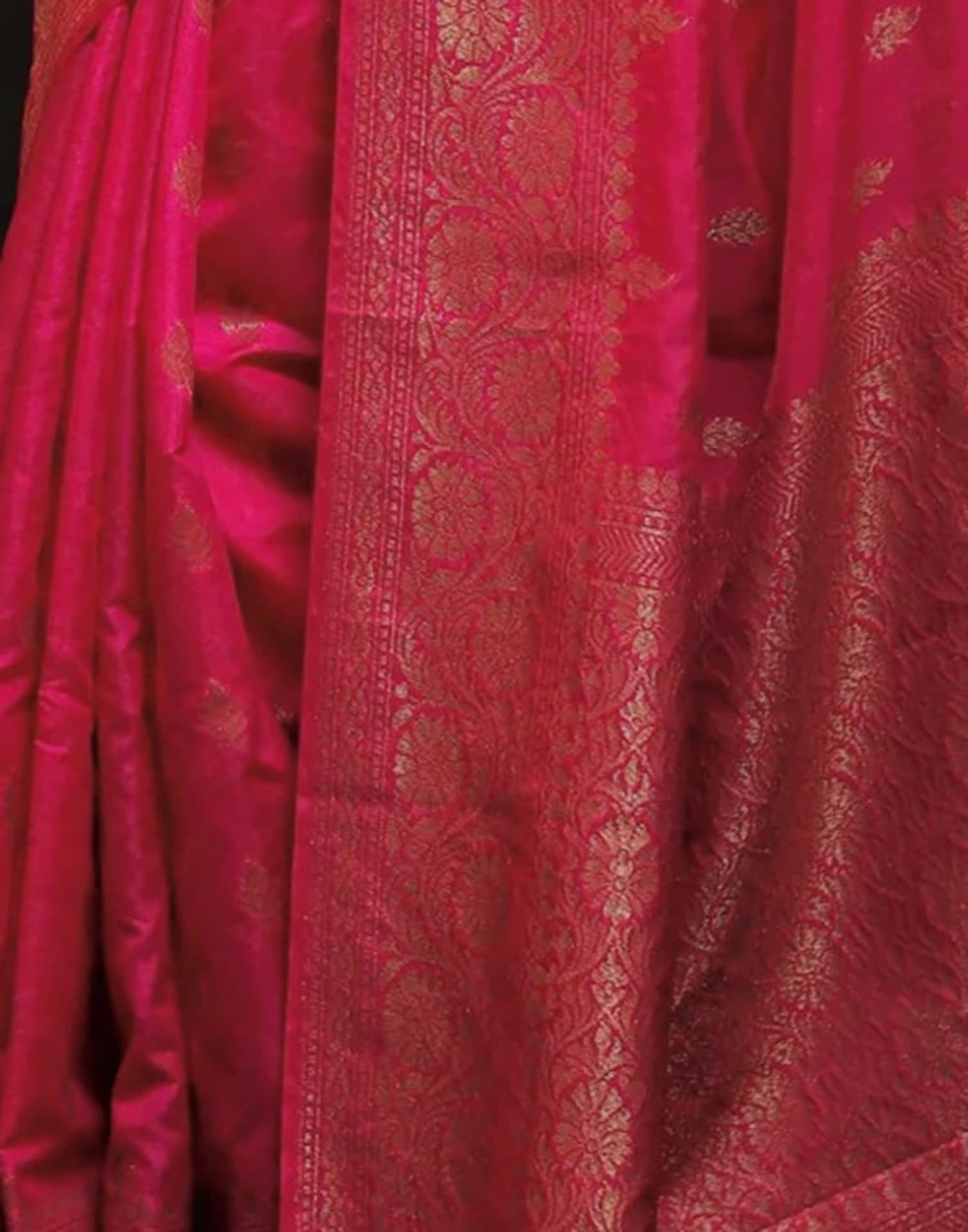 Pink Banarasi Silk Woven Saree