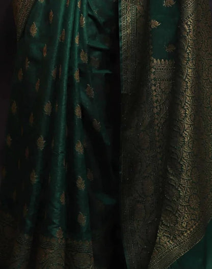 Green Banarasi Silk Woven Saree