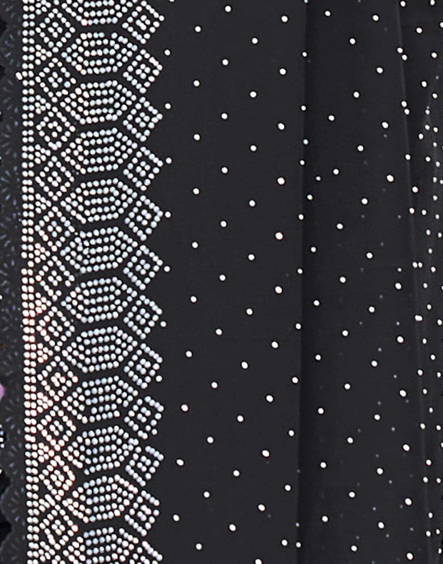 Black Swarovski Georgette Stone Work Saree