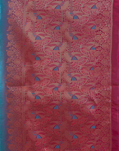 Blue Banarasi Silk Woven Saree