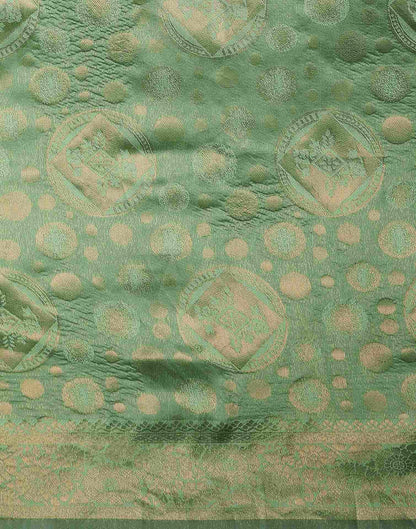 Light Green Silk Woven Banarasi Saree
