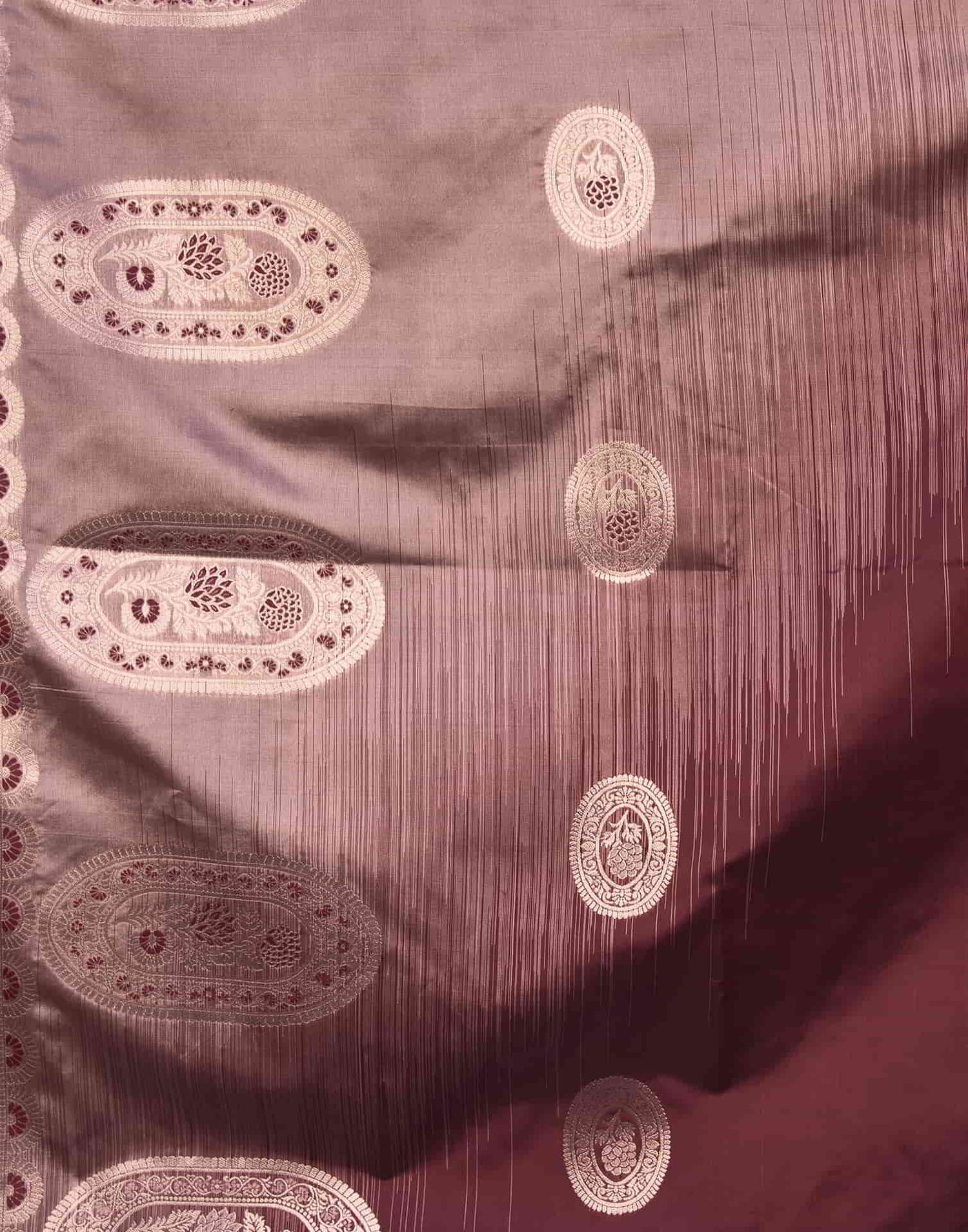 Maroon Banarasi Silk Woven Saree