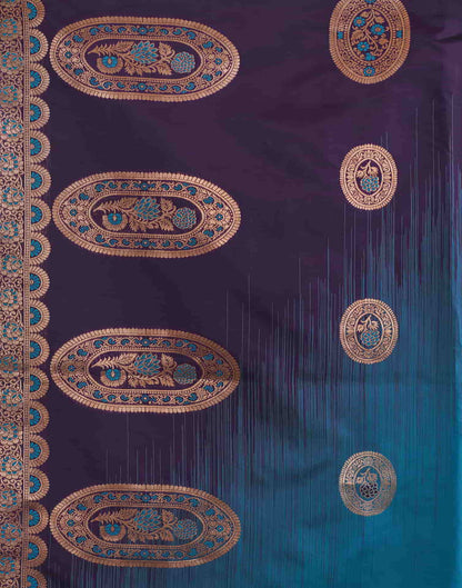 Blue Banarasi Silk Woven Saree