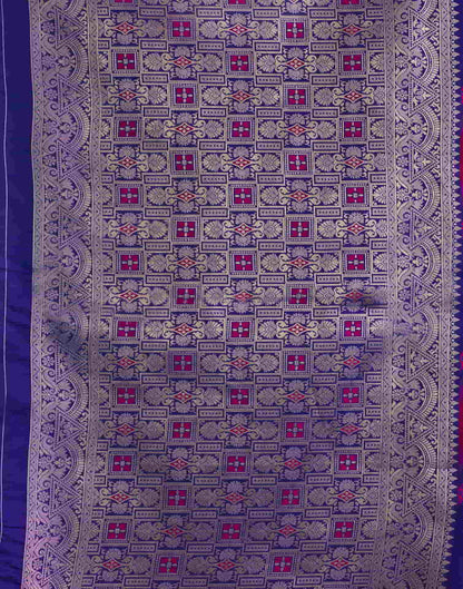 Blue Banarasi Silk Woven Saree