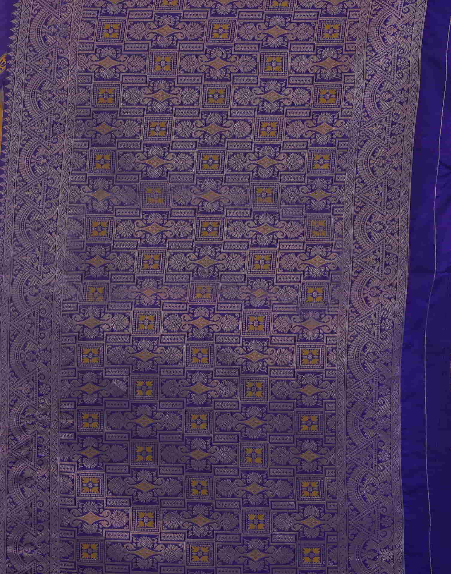 Blue Banarasi Silk Woven Saree