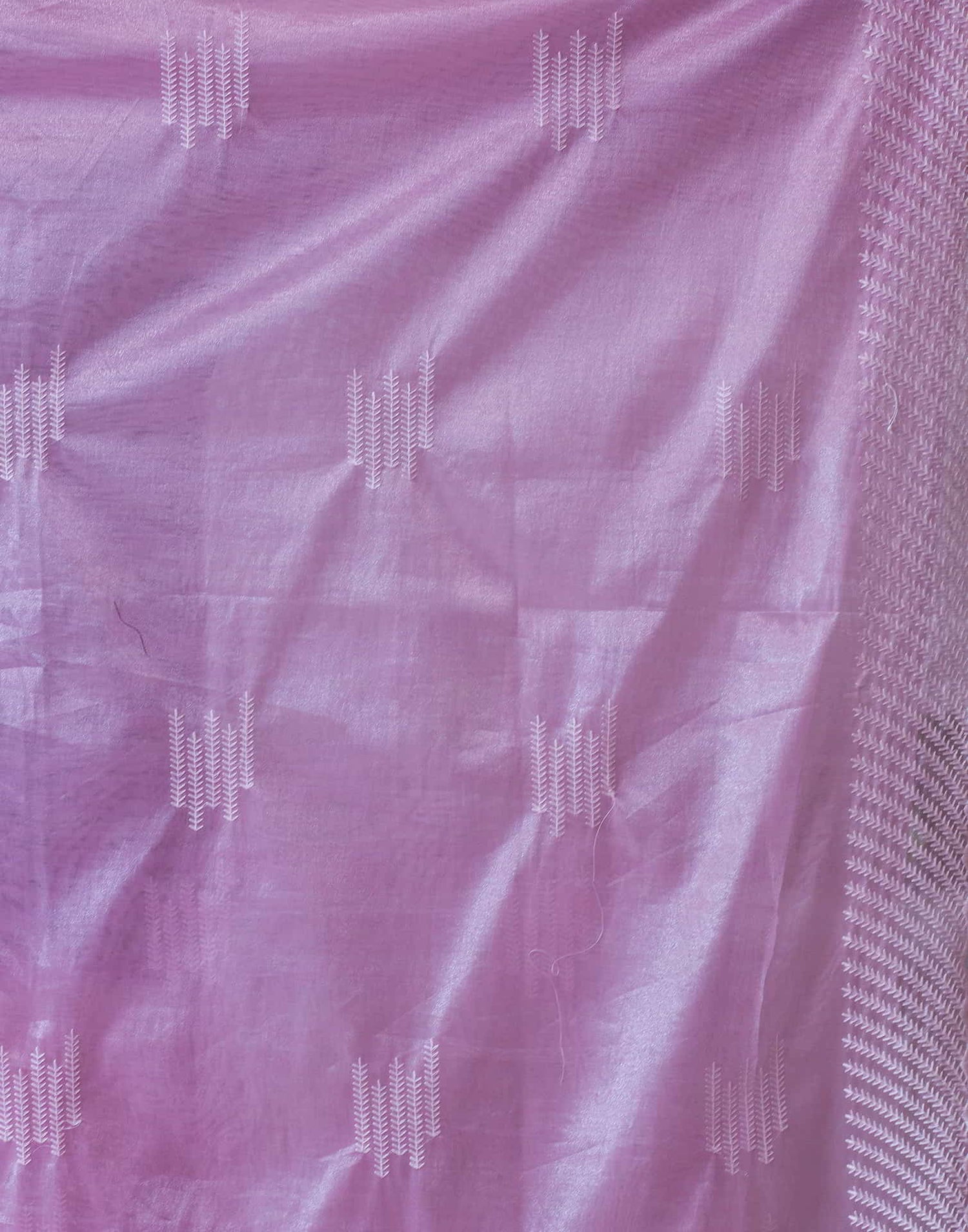 Purple Embroidery Organza Saree