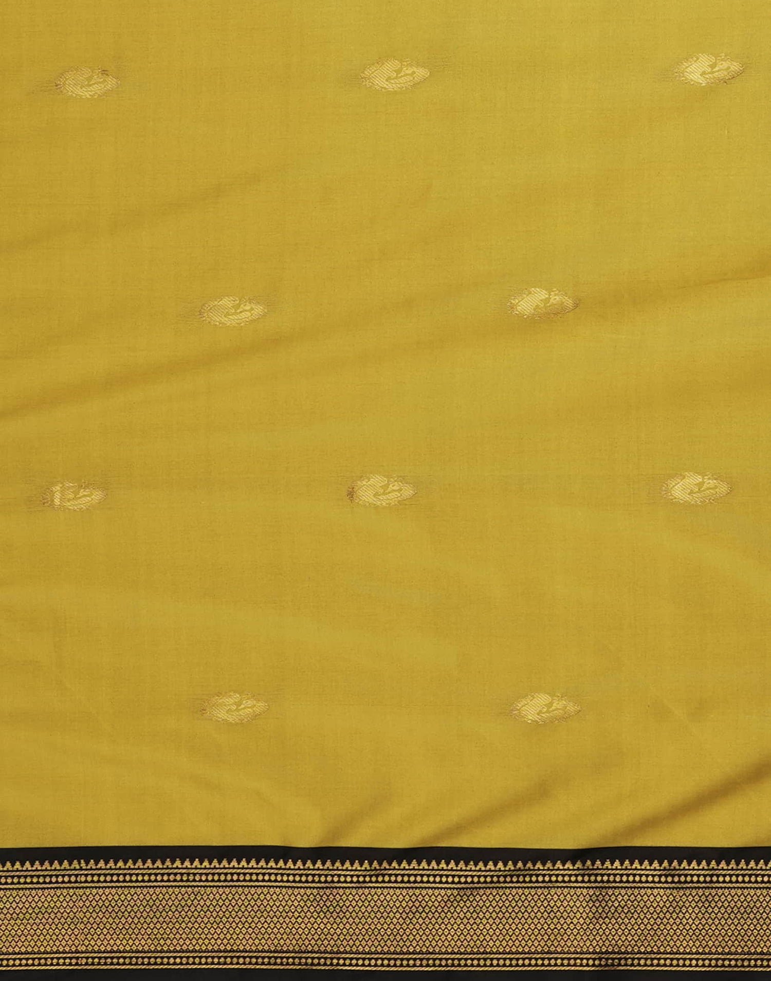 Yellow Kanjivaram Silk Woven Saree