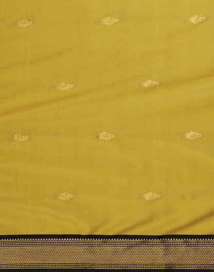 Yellow Kanjivaram Silk Woven Saree