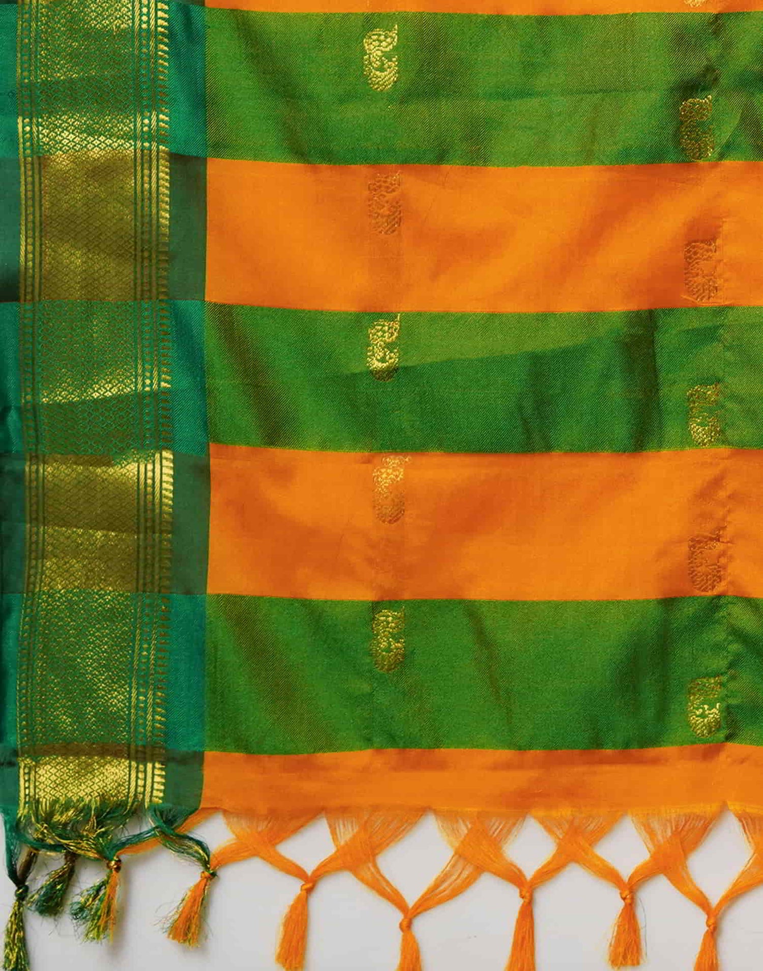 Turmeric Yellow Silk Woven Kanjivaram  Saree