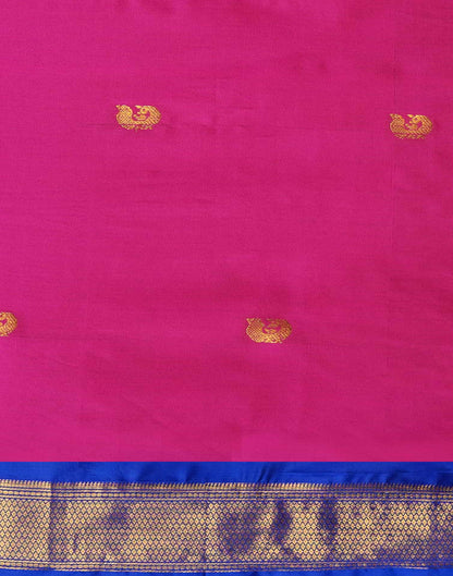 Pink Kanjivaram Silk Woven Saree