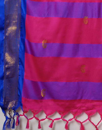 Pink Kanjivaram Silk Woven Saree