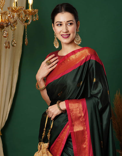 Green Kanjivaram Silk Woven Saree