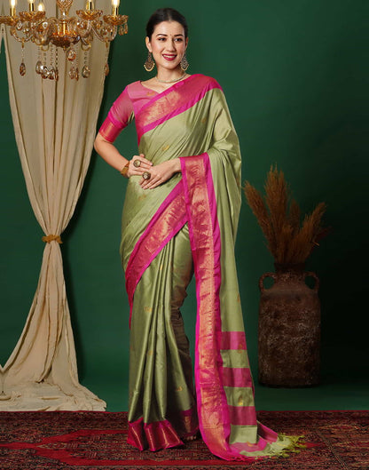 Green Kanjivaram Silk Woven Saree