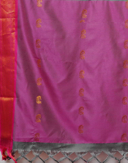 Grey Kanjivaram Silk Woven Saree