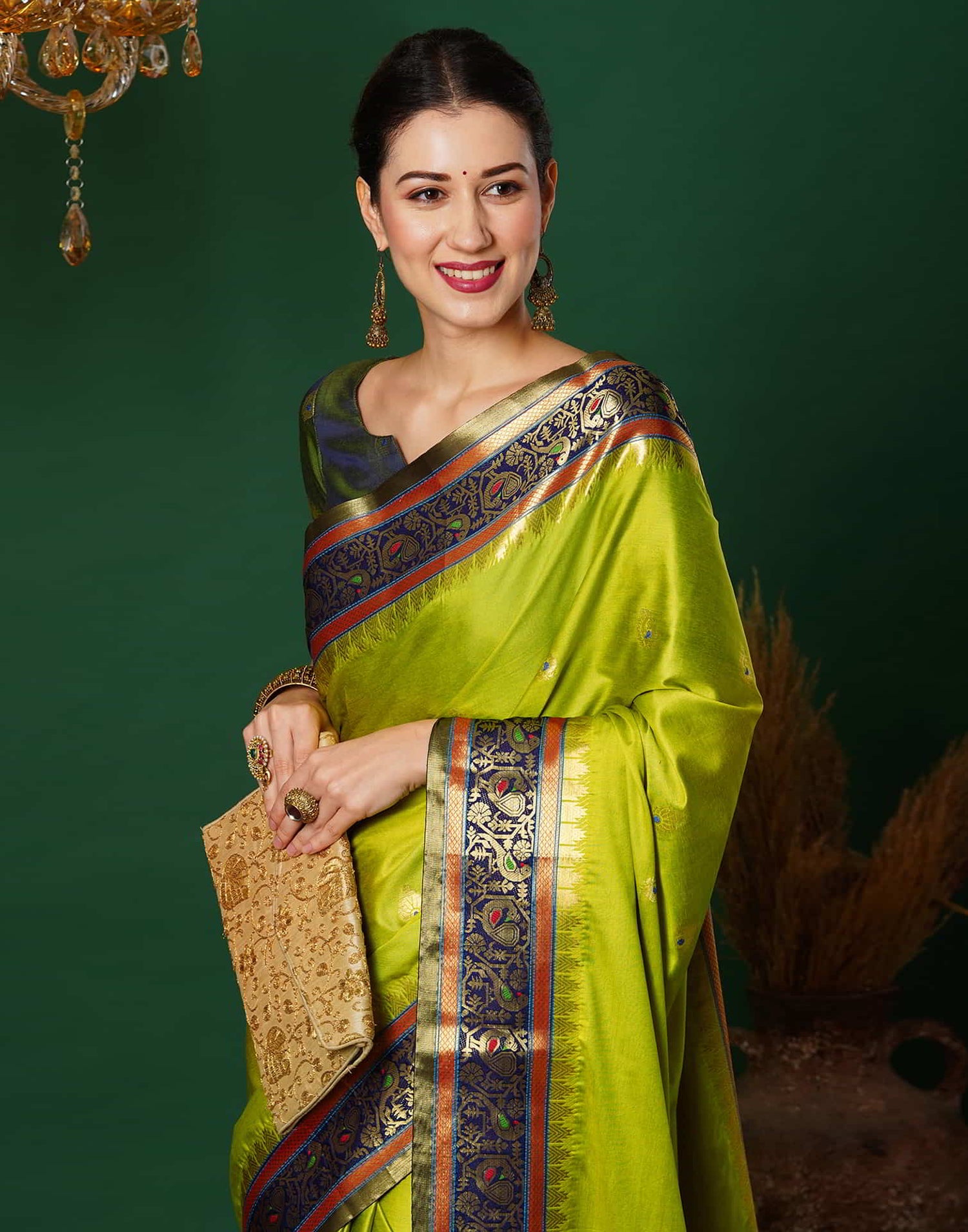 Green Kanjivaram Silk Woven Saree