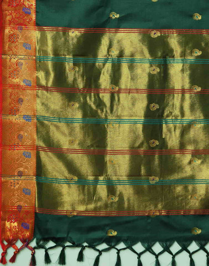 Green Kanjivaram Silk Woven Saree