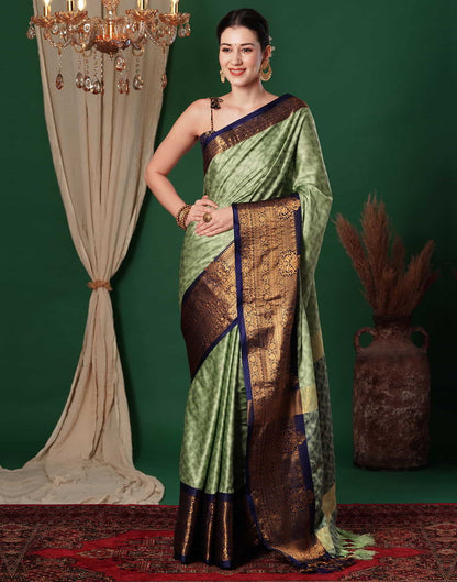 Green Kanjivaram Silk Woven Saree