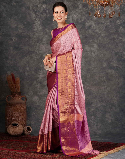 Pink KanjivaramSilk Woven Saree