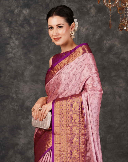 Pink KanjivaramSilk Woven Saree