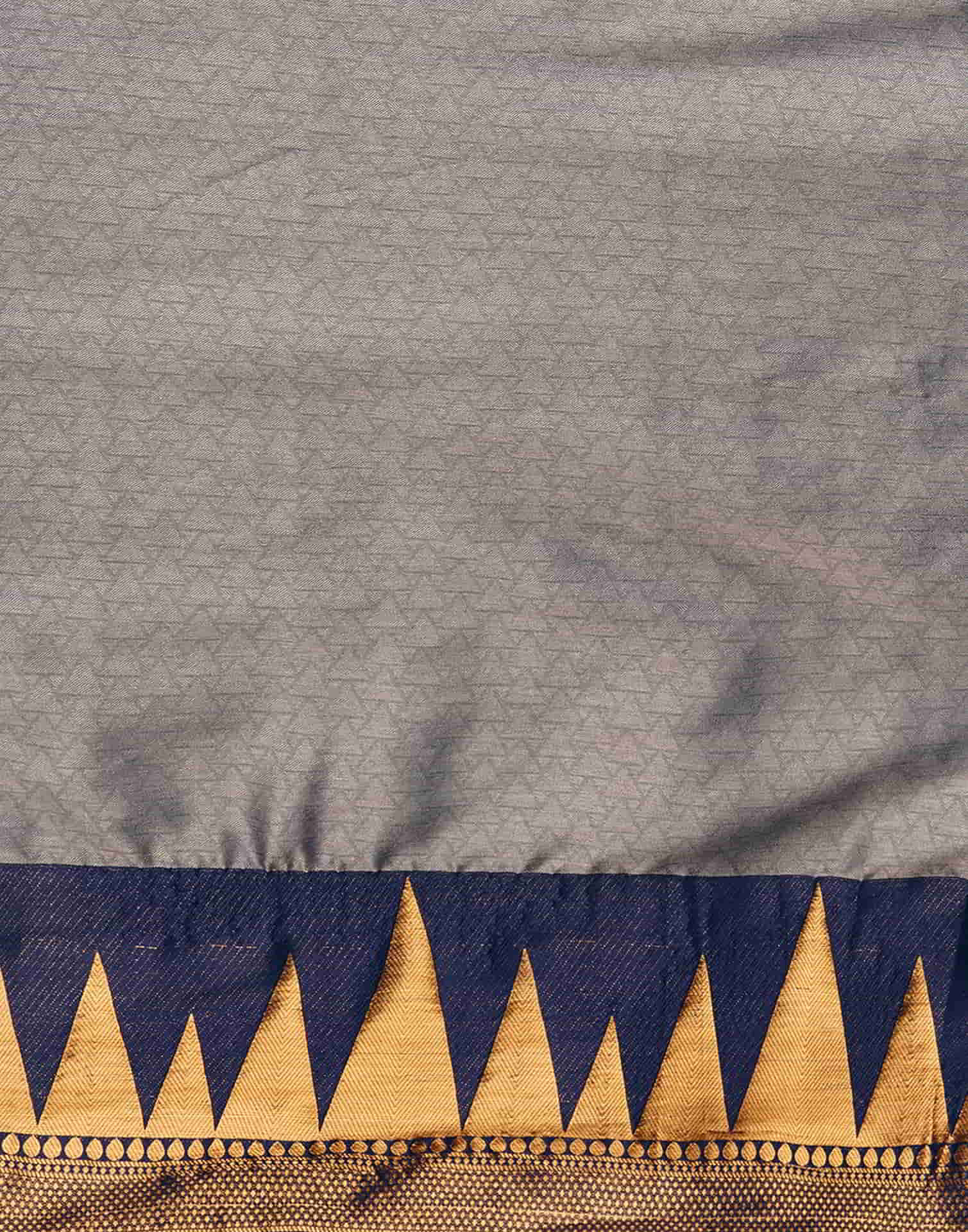 Grey Kanjivaram Silk Woven Saree