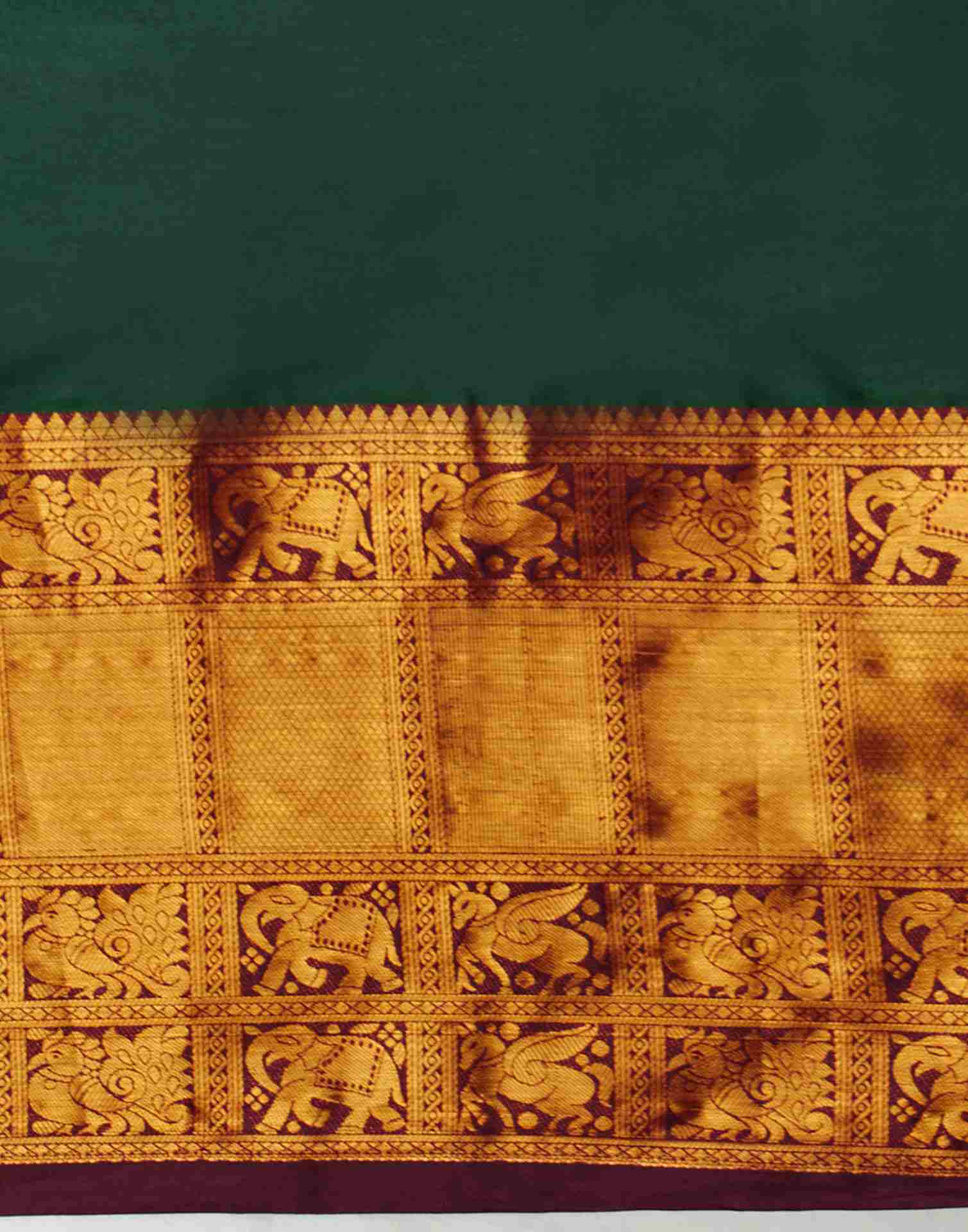 Olive Kanjivaram Silk Saree