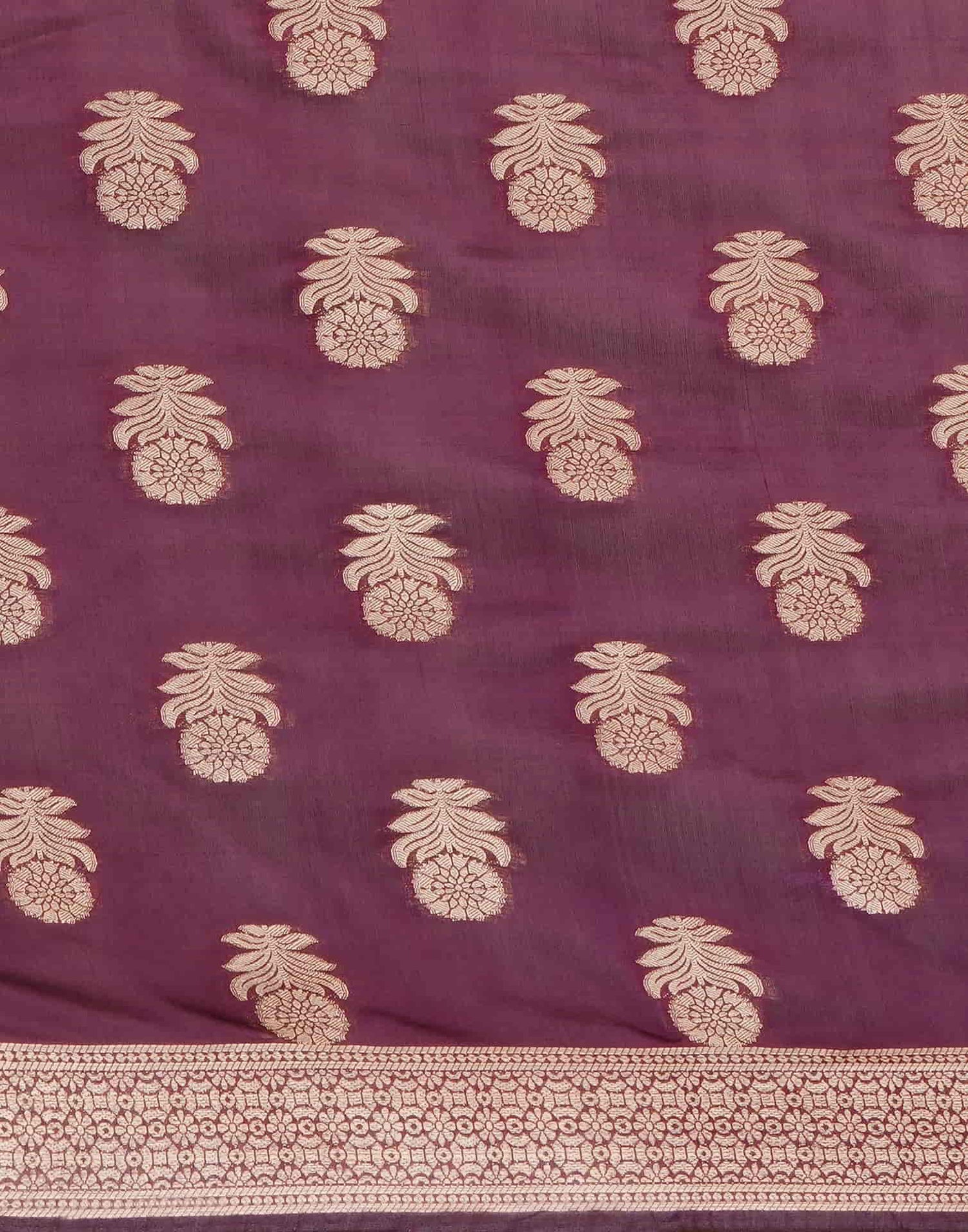 Purple Banarasi Silk Woven Saree