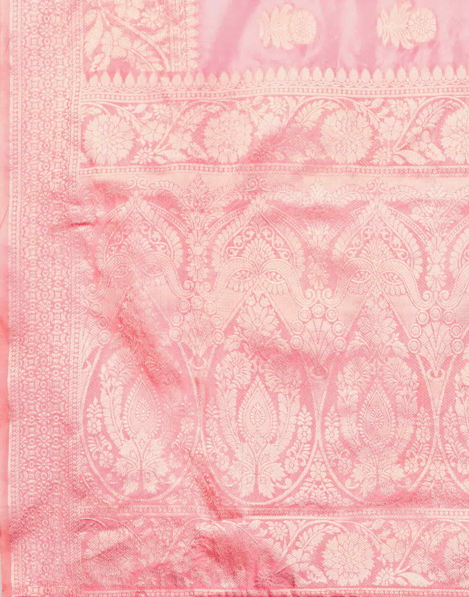 Pink Banarasi Silk Woven Saree